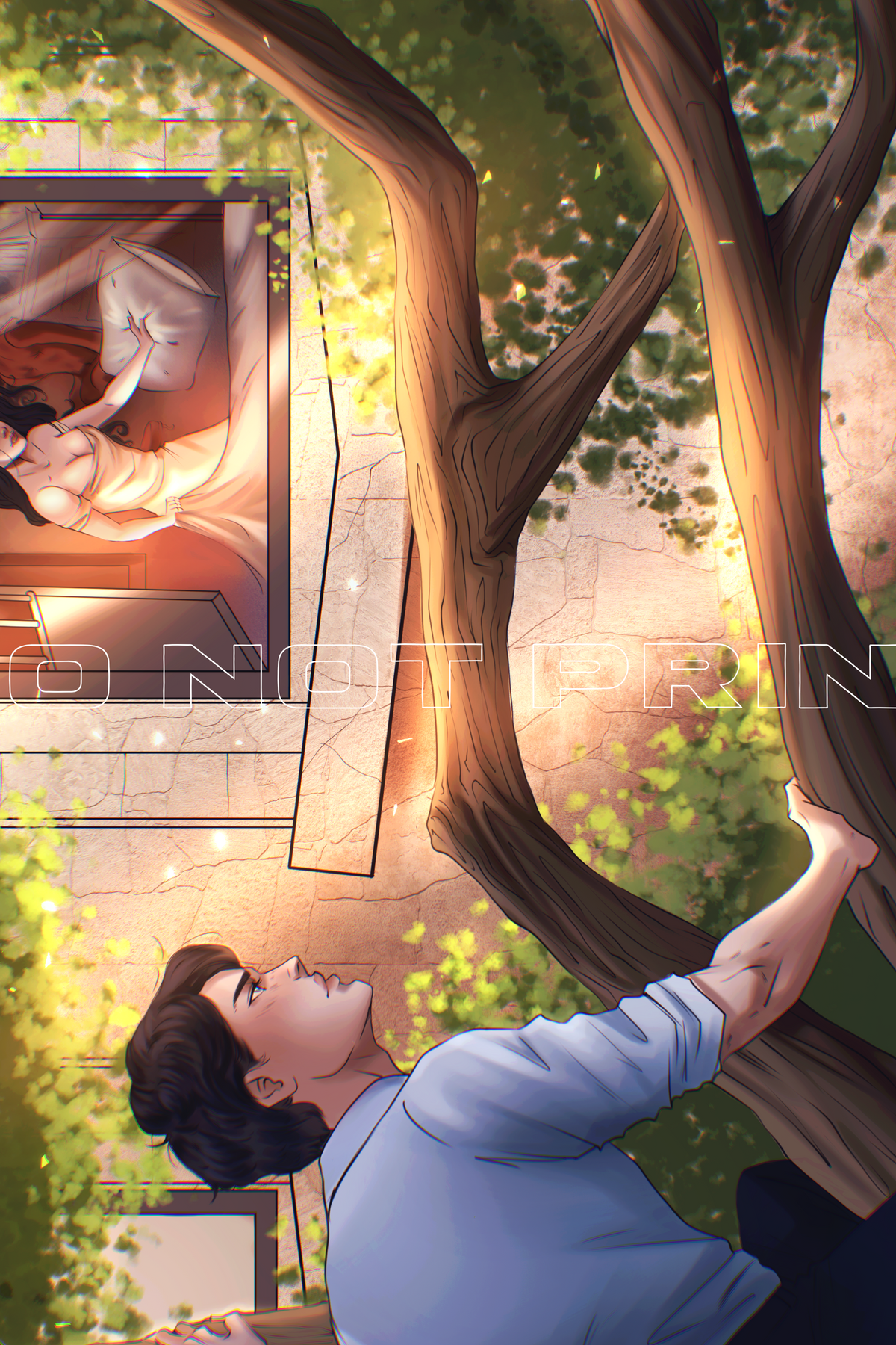 Postcard Window Scene